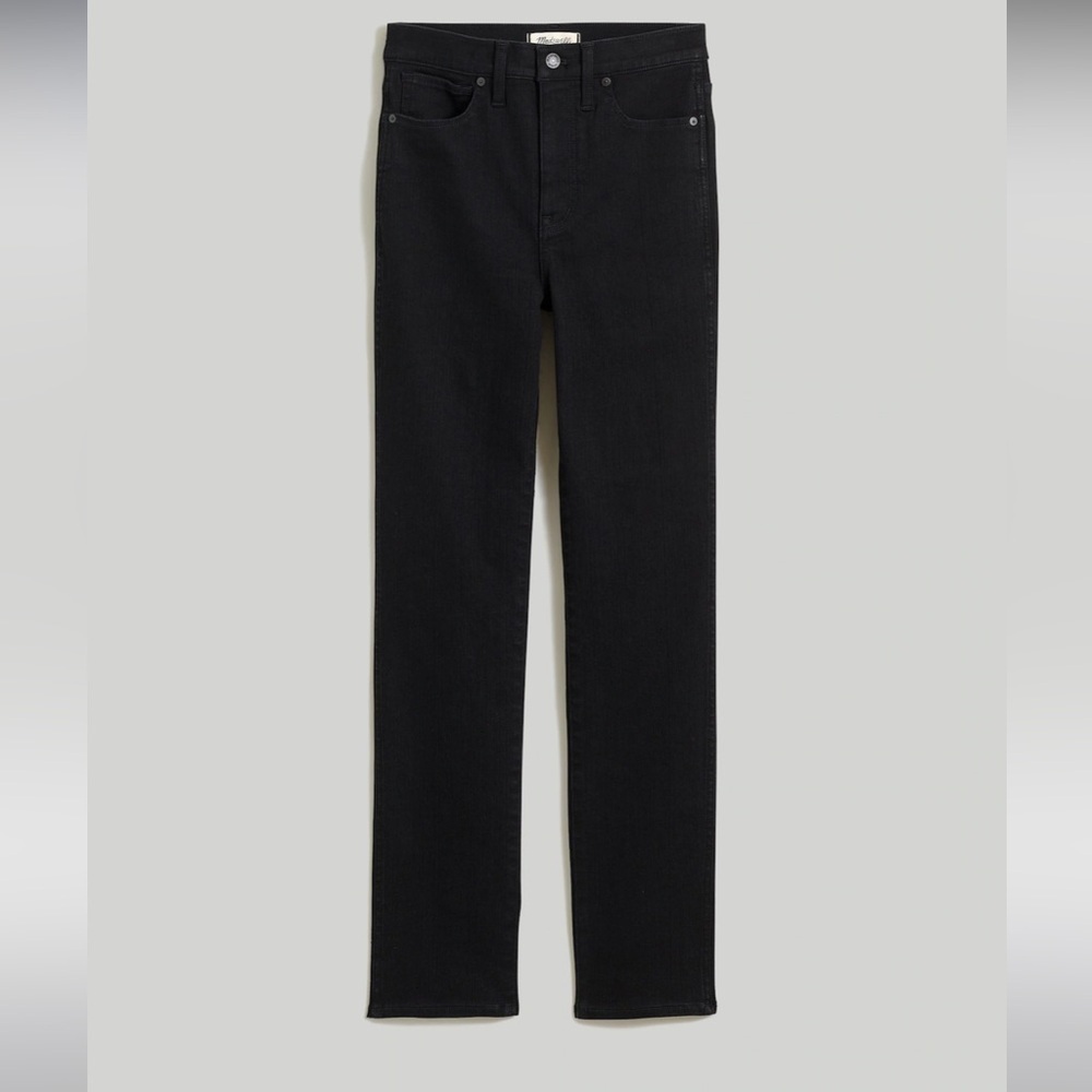 NWT Madewell  Tall Stovepipe Jean in Black Rinse Wash Size 23 T - Picture 2 of 11